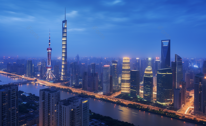 生机勃勃现代都市城市上海东方明珠高楼大厦灯光车流光轨夜景摄影,高清,摄影图,摄影图片,图片大全,摄影图免费下载